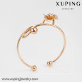 51940 Wholesale fashion women jewelry elegant style beads flower shape with imitation diamond bangle